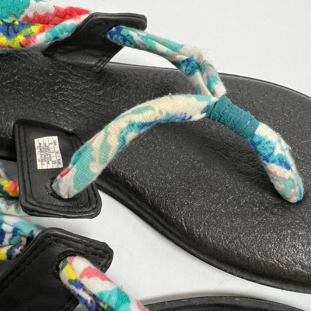 Sanuk‎ Sandals Yoga Sling Mat Size 8 Thong Fabric Flip Flop Flats